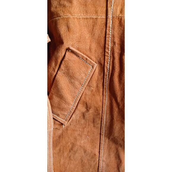 Vintage Women's size medium suede leather Jennyfer.J jacket nwt - Picture 2 of 5